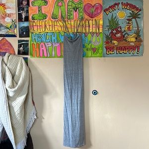 Long grey bodycon dress